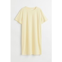 H&M T-shirtowa sukienka frotte - 1059268004 Jasnożółty