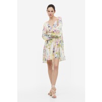 H&M Trapezowa sukienka - 1135874008 Biały/Kwiaty
