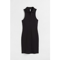 H&M Sukienka w prążki z kołnierzem - 1046119003 Czarny