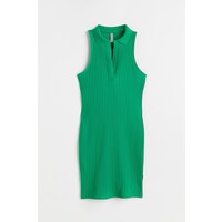 H&M Sukienka w prążki z kołnierzem - 1046119003 Zielony