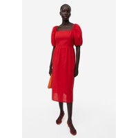 H&M Sukienka z domieszką lnu - 1161638001 Czerwony