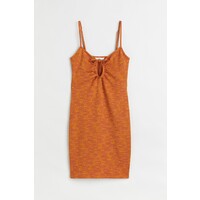 H&M Sukienka bodycon z dżerseju w prążki - 1077274001 Pomarańczowy melanż