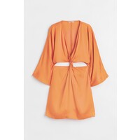 H&M Sukienka z ozdobnym węzłem i wycięciem - 1110320002 Orange