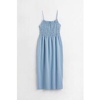 H&M Sukienka z elastycznym marszczeniem - 1050870001 Jasnoniebieski