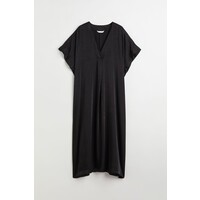 H&M Tunikowa sukienka z dekoltem w serek - 1064391002 Czarny