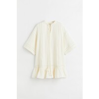 H&M Krótka sukienka tunikowa - 1093260002 Cream