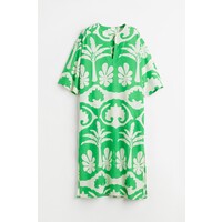 H&M Długa sukienka tunikowa - 1074018004 Zielony/Palmy