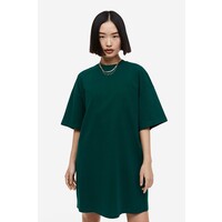 H&M Sukienka T-shirtowa oversize - 1128506006 Ciemnozielony