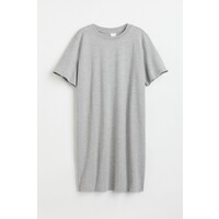 H&M Bawełniana sukienka T-shirtowa - 0841434022 Szary melanż