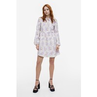 H&M Trapezowa sukienka we wzory - 1146941001 Biały/Kwiaty