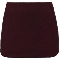 Topshop MELTON Spódnica mini burgundy TP721B01I-G11