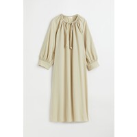 H&M Bawełniana sukienka ze sznurkiem - 1061025003 Jasnozielony