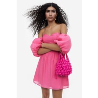 H&M Sukienka z odkrytymi ramionami - 1162163001 Różowy