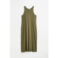 H&M Bawełniana sukienka - 1083643001 Zieleń khaki