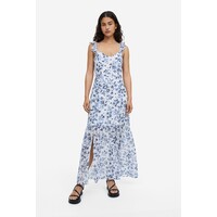 H&M Szyfonowa sukienka z odkrytymi plecami - 1147211004 Niebieski/Kwiaty