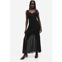 H&M Szyfonowa sukienka z odkrytymi plecami - 1147211004 Czarny