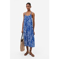 H&M Dżersejowa sukienka oversize - 1195402001 Jaskrawoniebieski/Wzór