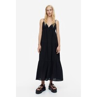 H&M Bawełniana sukienka z falbaniastym dołem - 1155546004 Czarny