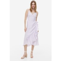 H&M Kopertowa sukienka z falbaną - 1187865002 Liliowy
