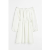 H&M Sukienka z odkrytymi ramionami - 1079832001 Biały