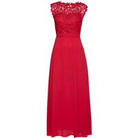 Bonprix Długa sukienka wieczorowa z koronką czerwony