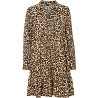 Bonprix Sukienka w animalistyczny deseń kredowy beżowy - brązowy leo z nadrukiem