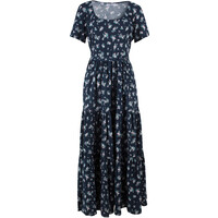 Bonprix Sukienka z krótkim rękawem ciemnoniebieski w kwiaty