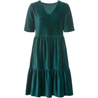 Bonprix Sukienka sztruksowa głęboki zielony