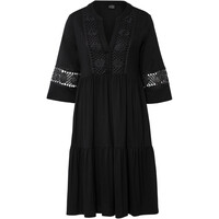 Bonprix Sukienka tunikowa z koronką czarny