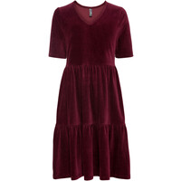 Bonprix Sukienka sztruksowa czerwony rubinowy