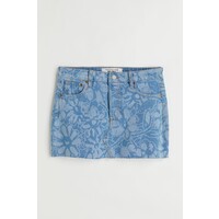 H&M Dżinsowa spódnica mini - 1046794003 Niebieski denim/Kwiaty