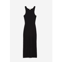 H&M Dzianinowa sukienka z domieszką jedwabiu - 1145190002 Czarny