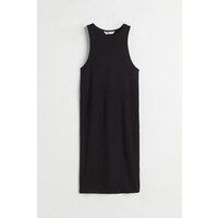 H&M Sukienka z dżerseju w prążki - 1081918001 Czarny