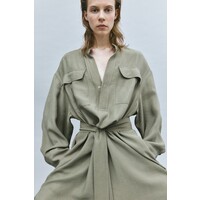 H&M Sukienka utility z domieszką modalu - 1225983002 Zieleń khaki