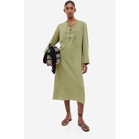 H&M Sukienka ze sznurowaniem - 1167365002 Zieleń khaki