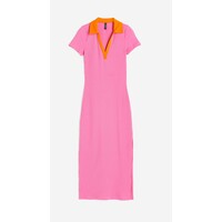 H&M Sukienka bodycon z kołnierzykiem - 1146263005 Różowy/Pomarańczowy