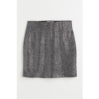H&M Krótka spódnica dżersejowa - 1083755001 Silver-coloured/Glittery