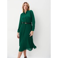 Mohito Zielona sukienka midi z plisowanym dołem 0290X-79X