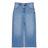 Cropp Ciemnoniebieska jeansowa spódnica midi 3164W-50M