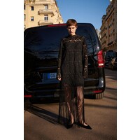 H&M Sukienka o wyglądzie szydełkowej robótki - 1220340001 Czarny