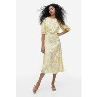 H&M Marszczona sukienka - 1142093002 Żółty/Wzór