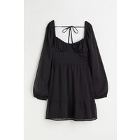 H&M Sukienka z materiału plumeti - 1081630003 Czarny