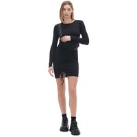 Cropp Czarna sukienka mini z marszczeniem 0256Z-99X