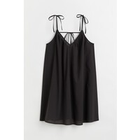 H&M Sukienka mini z dekoltem w serek - 1081909002 Czarny