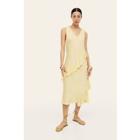 H&M Sukienka z falbaną - 1182040001 Jasnożółty