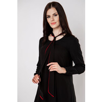 Quiosque Czarna sukienka z wiązaniem przy szyi 4SS005801
