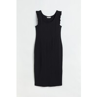 H&M MAMA Dżersejowa sukienka z falbankami - 1097186003 Czarny