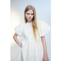 H&M Sukienka z domieszką lnu - 1223321002 Kremowy