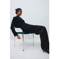 H&M Dżersejowa sukienka z półgolfem - 1217809002 Czarny