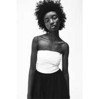 H&M Sukienka bandeau - 1234911001 Czarny/Biały